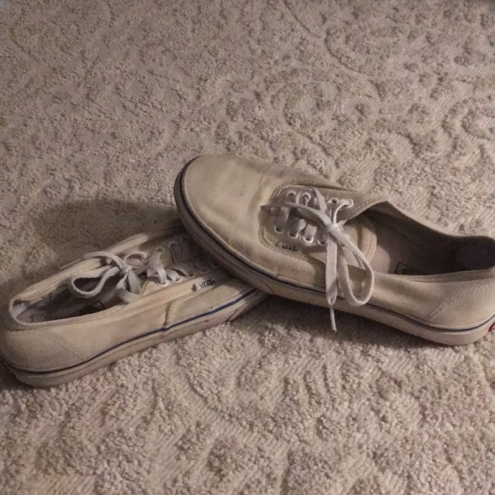 White Vans men's 8.5 women's 10